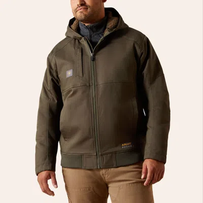 Ariat Men's Rebar Duracanvas Earth Brown Jacket In Green