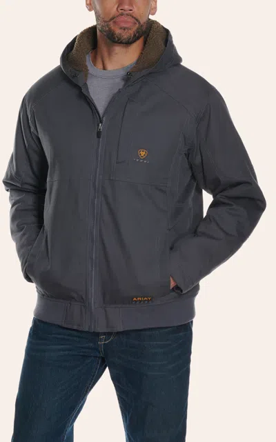 Ariat Men's Rebar Duracanvas Hooded Jacket In Gray