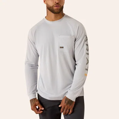 Ariat Men's Rebar Heat Fighter Microchip Long Sleeve T-shirt In Gray