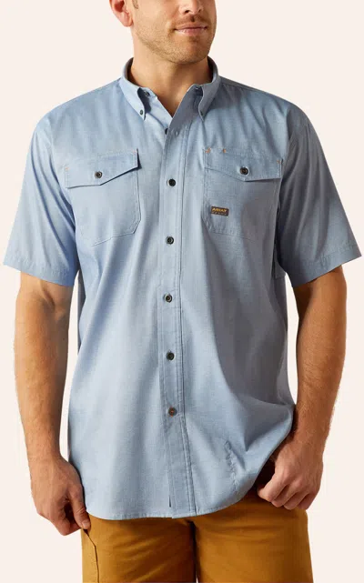 Ariat Men's Rebar Venttek Strong Blue Work Shirt