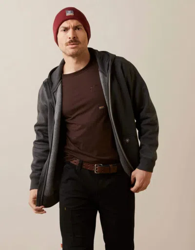 Ariat Men's Rebar Workman Born For This Full Zip Hoodie In Black