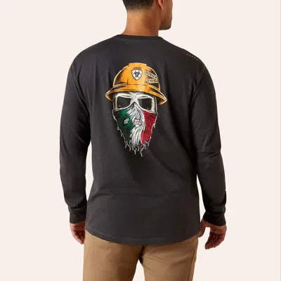 Ariat Men's Rebar Workman Born For This Heather Charcoal T-shirt In Gray