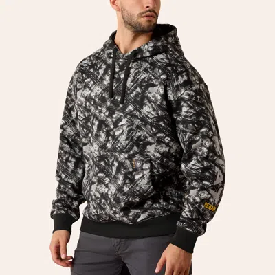 Ariat Men's Rebar Workman Gray Camo Print Hoodie