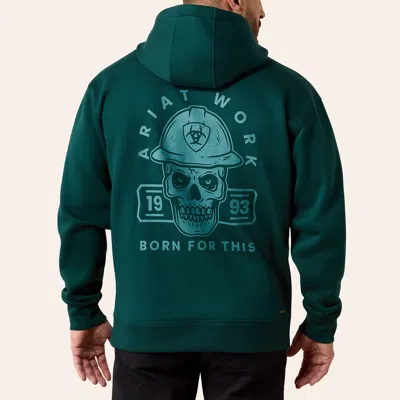 Ariat Men's Rebar Workman Green Hardhead Graphic Hoodie