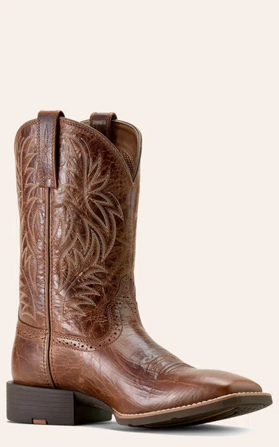 Ariat Men's Rich Coffee Sport Wide Square Toe Cowboy Boots In Brown