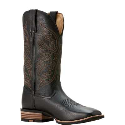 Pre-owned Ariat Men's Ricochet Smartlite™ Black Carbon Western Boot 10053631