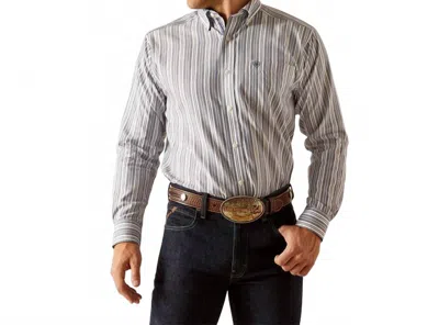Ariat Men's Ross Pro Serie Shirt In Navy In Gray