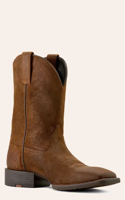 Ariat Men's Roughout Sport Big Country Brown Wide Square Toe Cowboy Boots