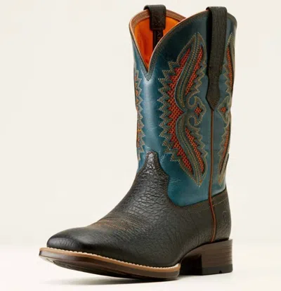 Ariat Men's Rowder Venttek 360 Bantam Weight Cowboy Boots In Black/teal In Multi