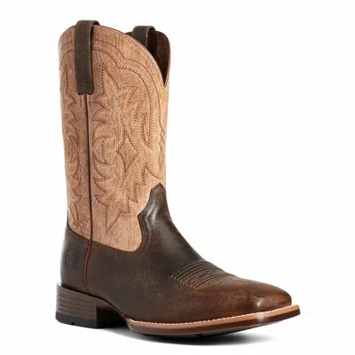 Pre-owned Ariat Men's Ryden Ultra Dark Roast & Weathered Pebble Boots 10035927