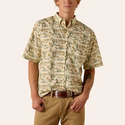 Ariat Men's Sable Scenic Print Shirt In Neutral