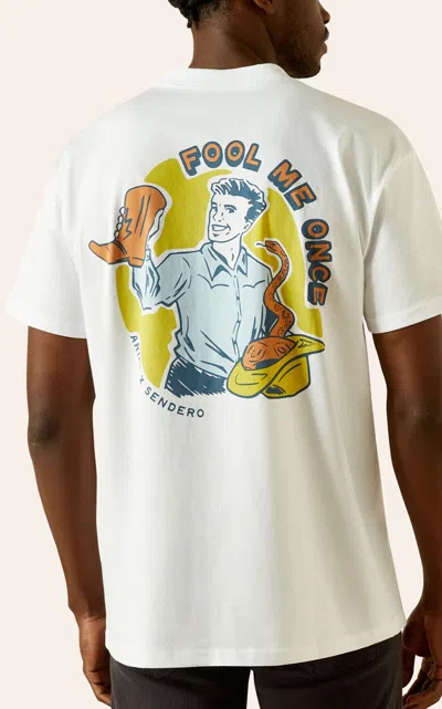 Ariat Men's Sendero White Fool Me Once Graphic T-shirt