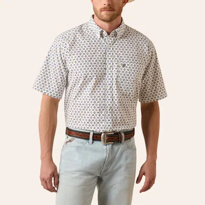 Ariat Men's Seton White Aztec Print Shirt