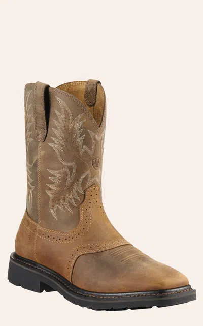 Ariat Men's Sierra Aged Bark Wide Square Steel Toe Work Boots In Multi