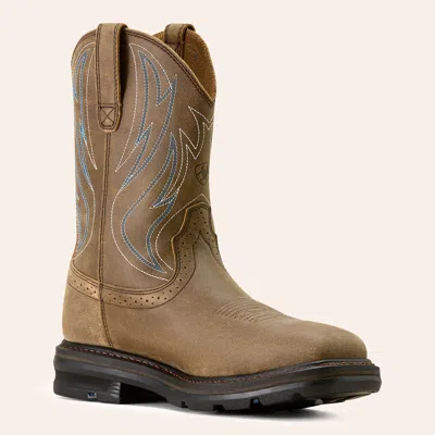 Ariat Men's Sierra Shock Shield Brown Wide Square Steel Toe Work Boots