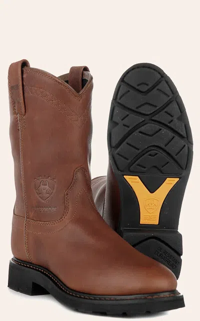 Ariat Men's Sierra Sunshine Wildcat Round Toe Work Boots In Brown