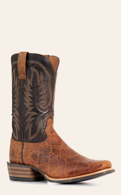 Ariat Men's Smoked Tan & Aging Barrel Narrow Cutter Toe Cowboy Boots In Brown