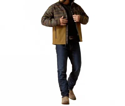 Ariat Men's Soft Shell Jacket In Beech Camo In Multi