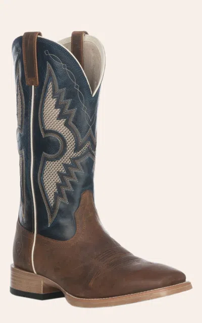 Ariat Men's Solado Sorrel Venttek Bantamweight Wide Square Toe Cowboy Boot In Blue