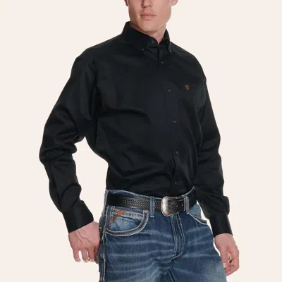 Ariat Men's Solid Black Long Sleeve Western Shirt