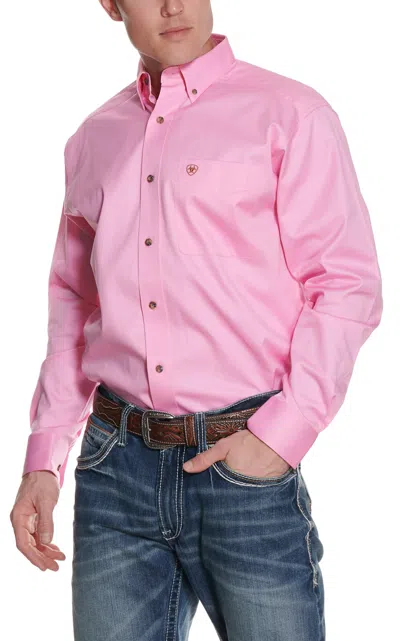 Ariat Men's Solid Prism Pink Western Shirt