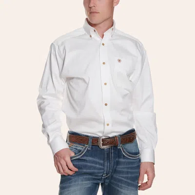 Ariat Men's Solid White Long Sleeve Western Shirt