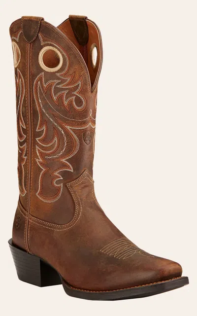 Ariat Men's Sport Powder Brown Punchy Toe Cowboy Boot