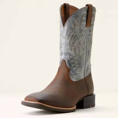 Ariat Men's Sport Wide Square Toe Cowboy Boot In Brown