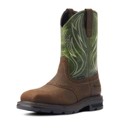 Ariat Men's Steel-toe Sierra Shock Shield Work Boot In Brown/green In Multi
