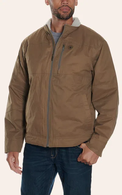 Ariat Men's Tan Grizzly Canvas Jacket In Brown