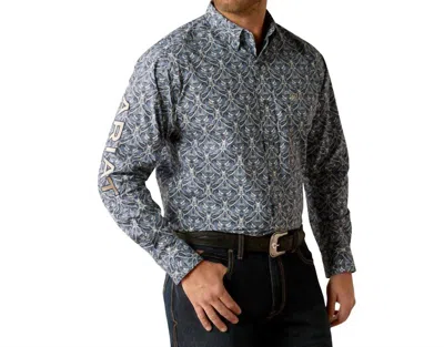 Ariat Men's Team Logo Orlando Shirt In Blue/tan