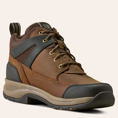 ARIAT MEN'S TERRAIN TREK CHOCOLATE WATERPROOF ROUND TOE WORKS BOOTS
