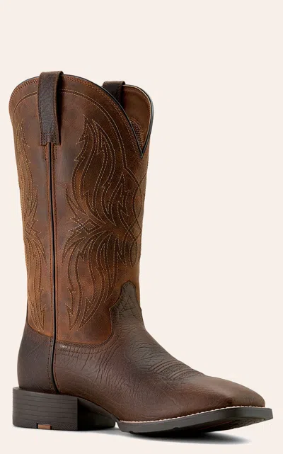 Ariat Men's Toffee Hippo Sport Rustler Wide Square Toe Boots In Brown