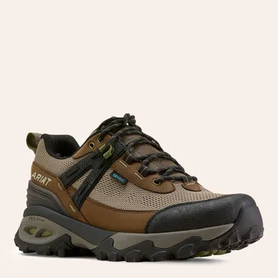 Ariat Men's Traverse Low H20 Brown & Tan Waterproof Round Toe Hiking Boots