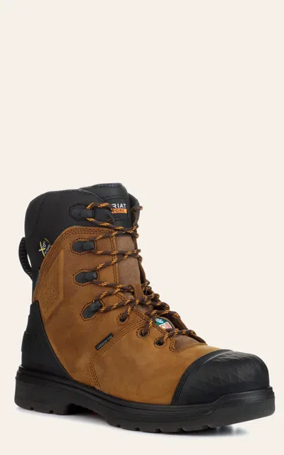 Ariat Men's Turbo Outlaw Brown Puncture Resistant Metguard Composite Toe Lace Up Work Boots