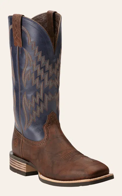 Ariat Men's Tycoon Bar & Arizona Sky Wide Square Toe Cowboy Boots In Brown