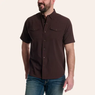 Ariat Men's Ventek Chocolate Pearl Snap Western Shirt In Brown