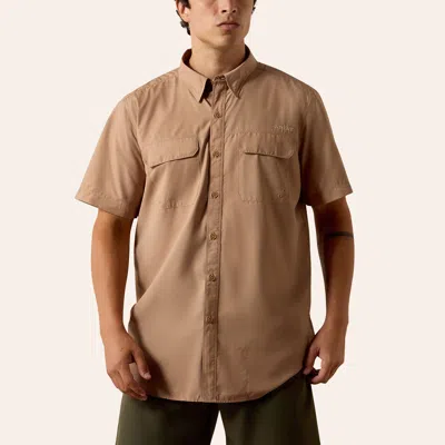 Ariat Men's Venttek Classic Tan Aztec Geo Print Shirt In Brown