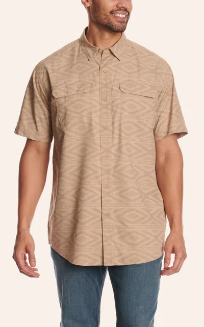 Ariat Men's Venttek™ Outbound Tan Aztec Print Classic Shirt In Brown