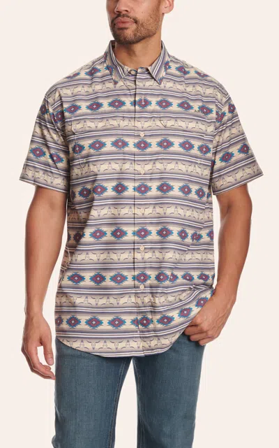 Ariat Men's Venttek™  Outbound Tan Skull & Aztec Print Shirt In Multi