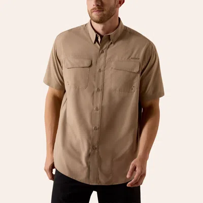 Ariat Men's Venttek Outbound Taupe Shirt In Brown
