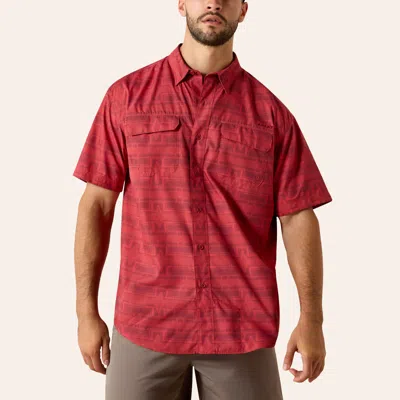 Ariat Men's Venttek Red Aztec Geo Print Shirt