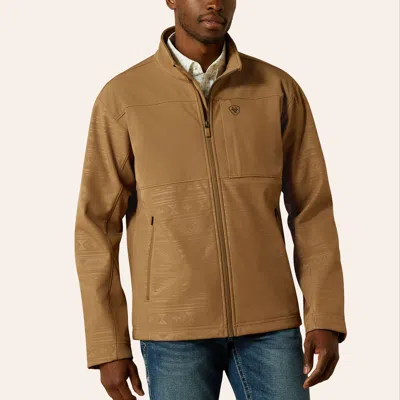 Ariat Vernon Softshell Jacket In Khaki Southwest In Brown