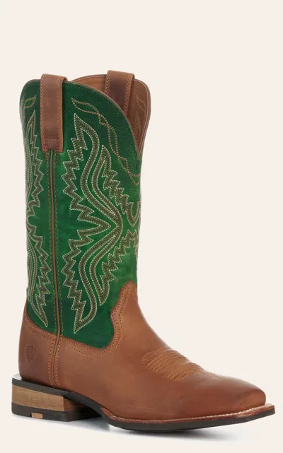 Ariat Men's Wheat Brown Lime Tekstep Wide Square Toe Cowboy Boots In Multi