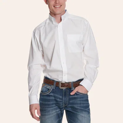 Ariat Men's White Wrinkle Free Long Sleeve Western Shirt