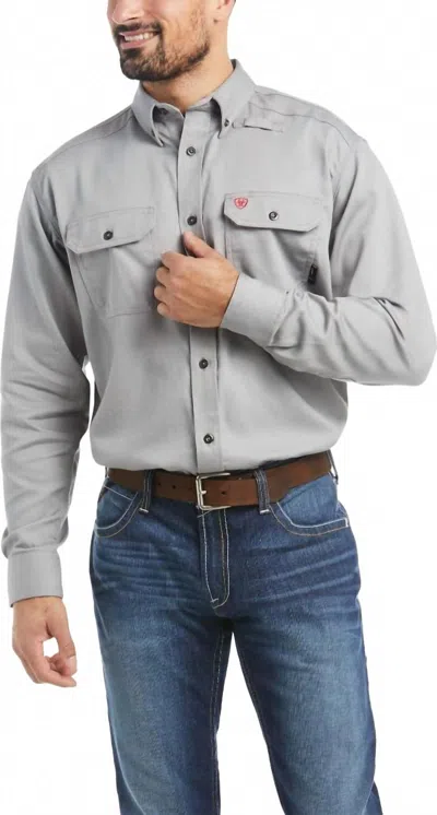 Ariat Men's Work Shirt In Grey In Gray