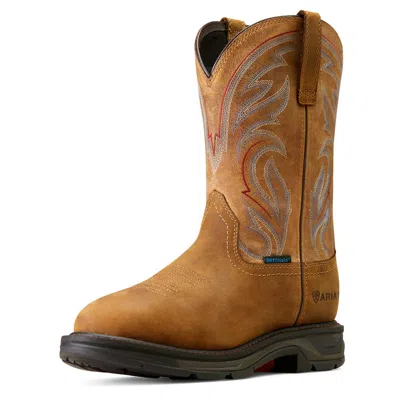 Ariat Men's Workhog Xt H2o Western Boots In Distressed Brown/bravo Brown In Multi