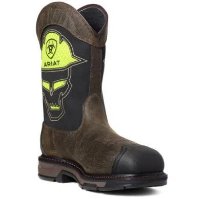 Pre-owned Ariat Men's Workhog® Xt Venttek™ Bold H2o Work Boots 10035881 In Brown