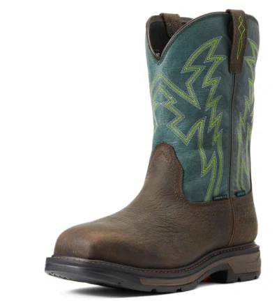 Pre-owned Ariat Men's Wp Eh Carbon Toe Boa Work Boot 10038924 In Brown