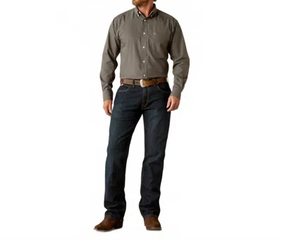 Ariat Men's Wrinkle Free Ferris Button Down Western Shirt In Navy In Blue